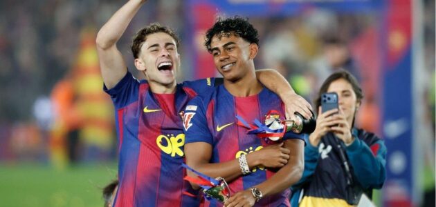 بقميص مثير للجدل.. كيف استفز لامين يامال ريال مدريد في احتفالات برشلونة بالدوري؟